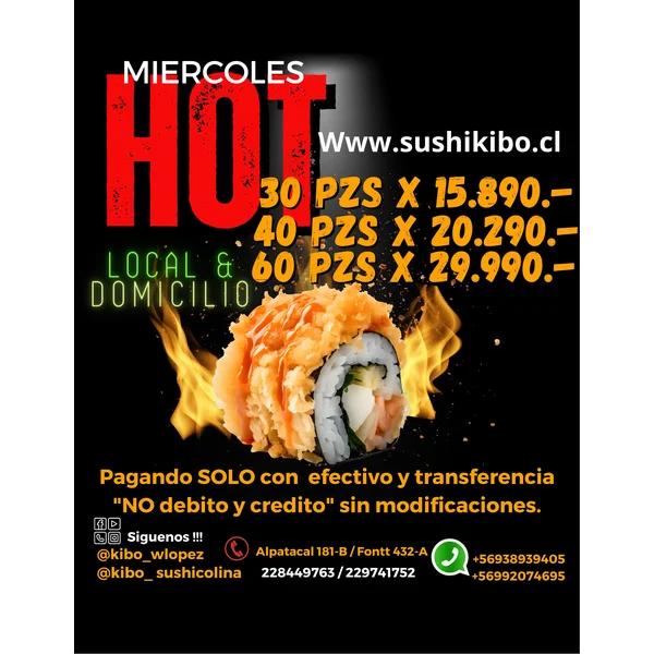 Miércoles Hot 30pzs